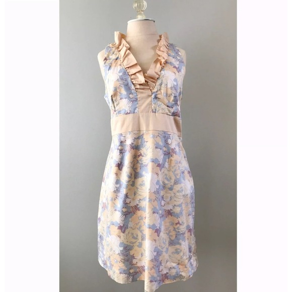 Love21 Floral Ruffle Halter Dress Sleeveless Casual‎ Party L - Picture 1 of 9